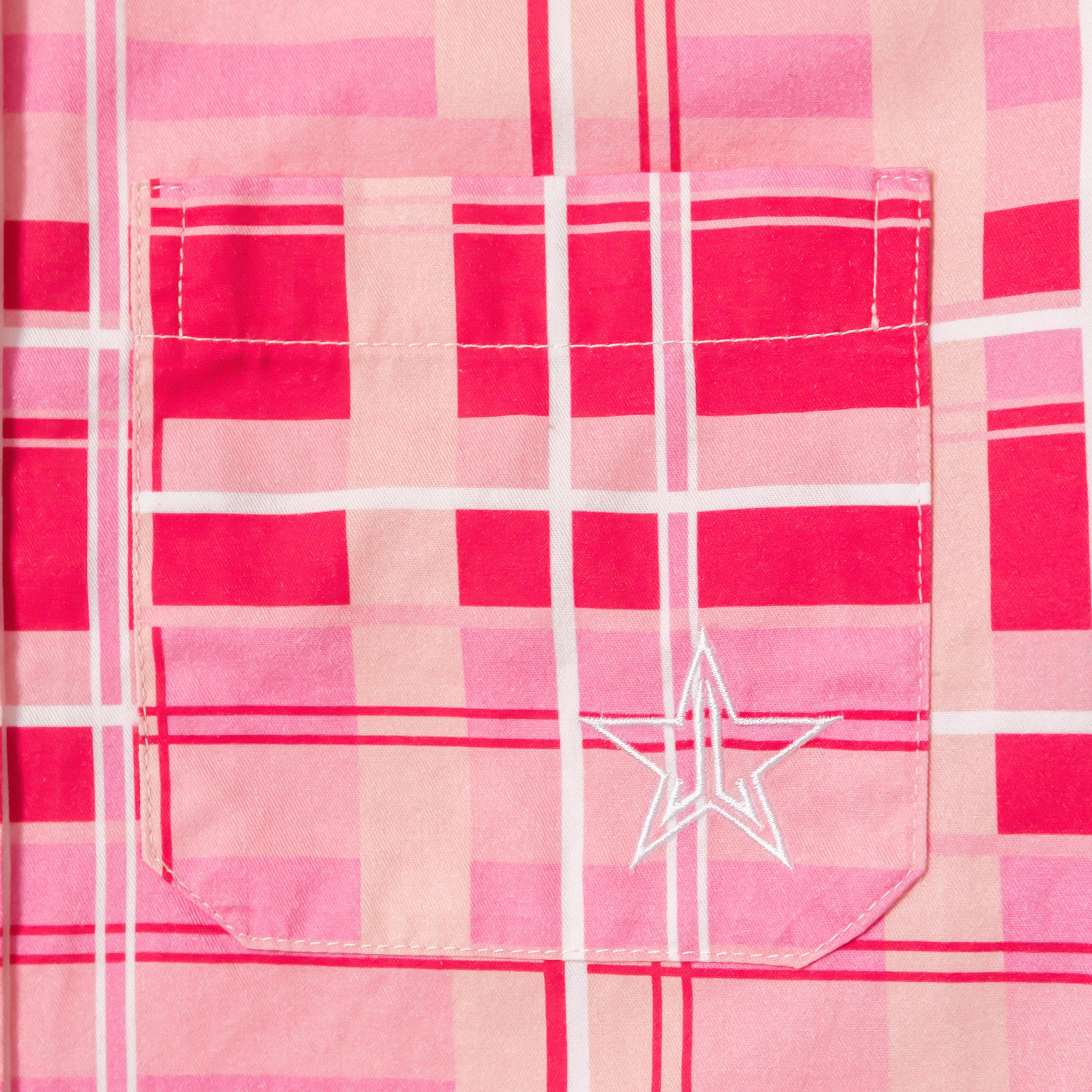 Pink Plaid Western Shirt with Snap Buttons - Image 4