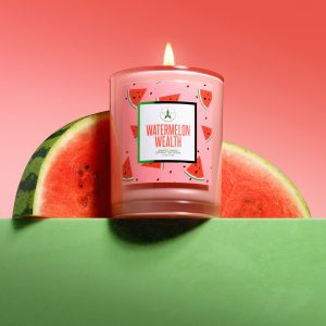 Alternative view of Watermelon Wealth Candle
